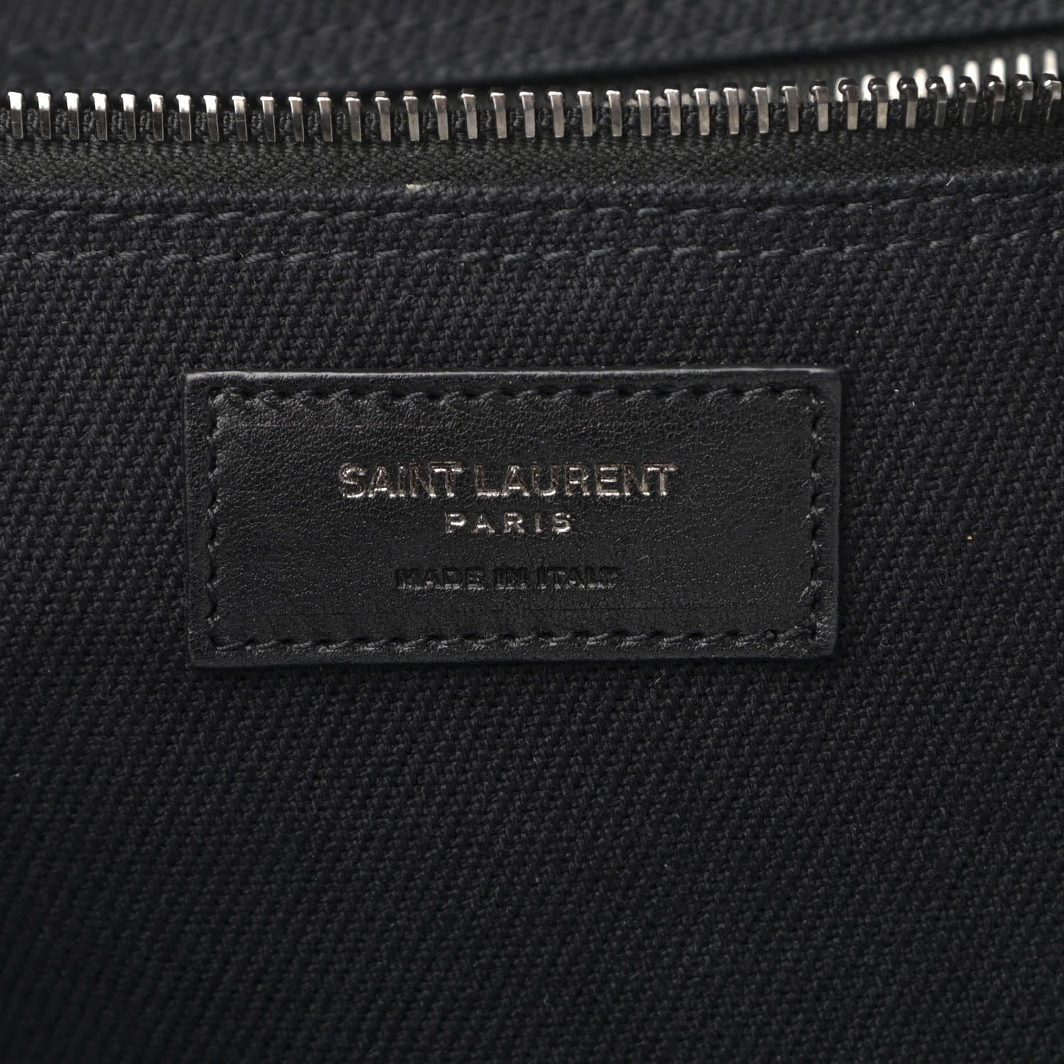 Saint Laurent Linen Calfskin Rive Gauche Tote Black 6 of 17