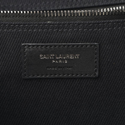 Saint Laurent Linen Calfskin Rive Gauche Tote Black 6 of 17