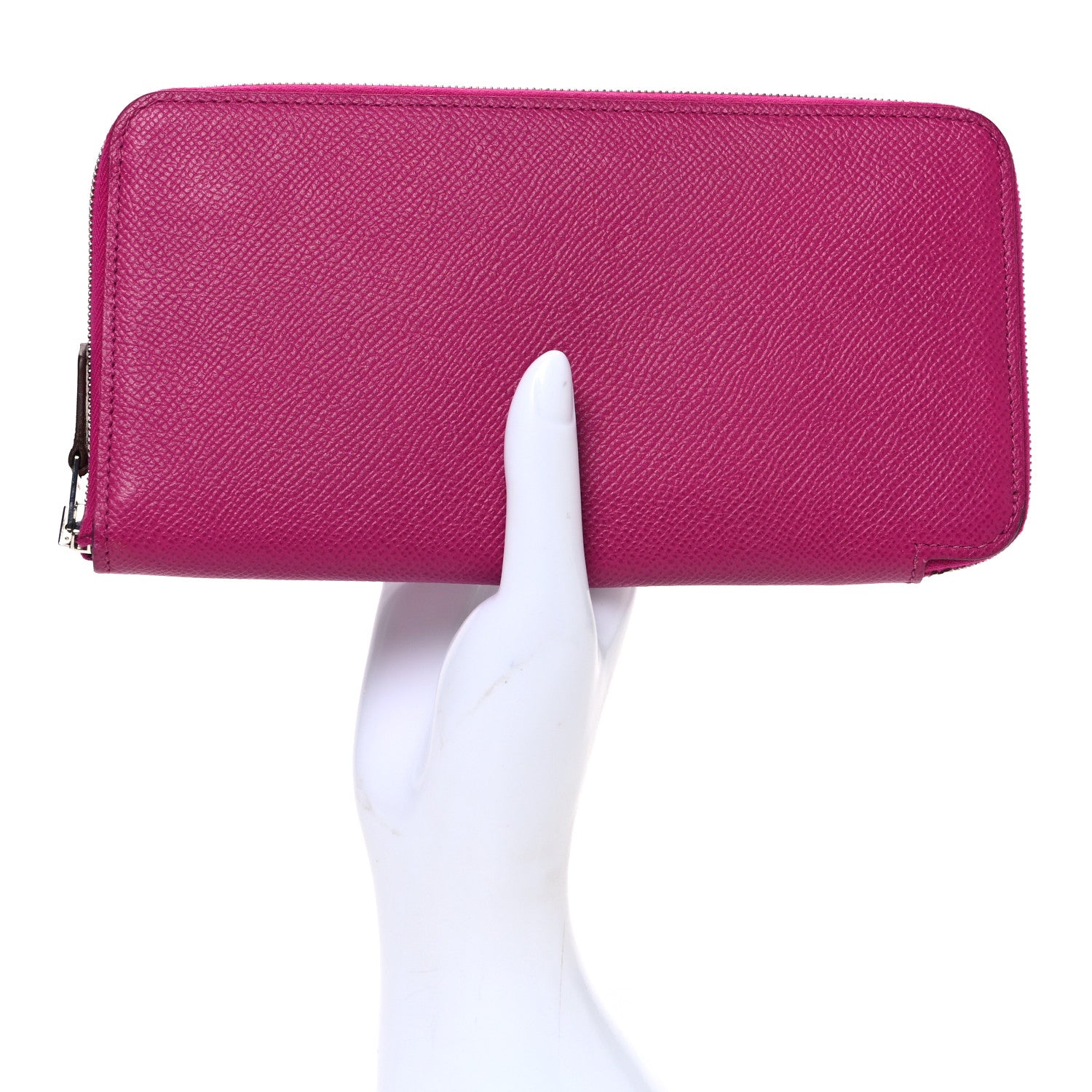 Hermes Epsom Silk'In Wallet Rose Pourpre Bleu Lin 2 of 7
