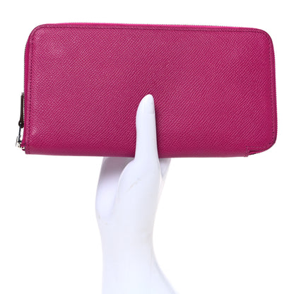 Hermes Epsom Silk'In Wallet Rose Pourpre Bleu Lin 2 of 7