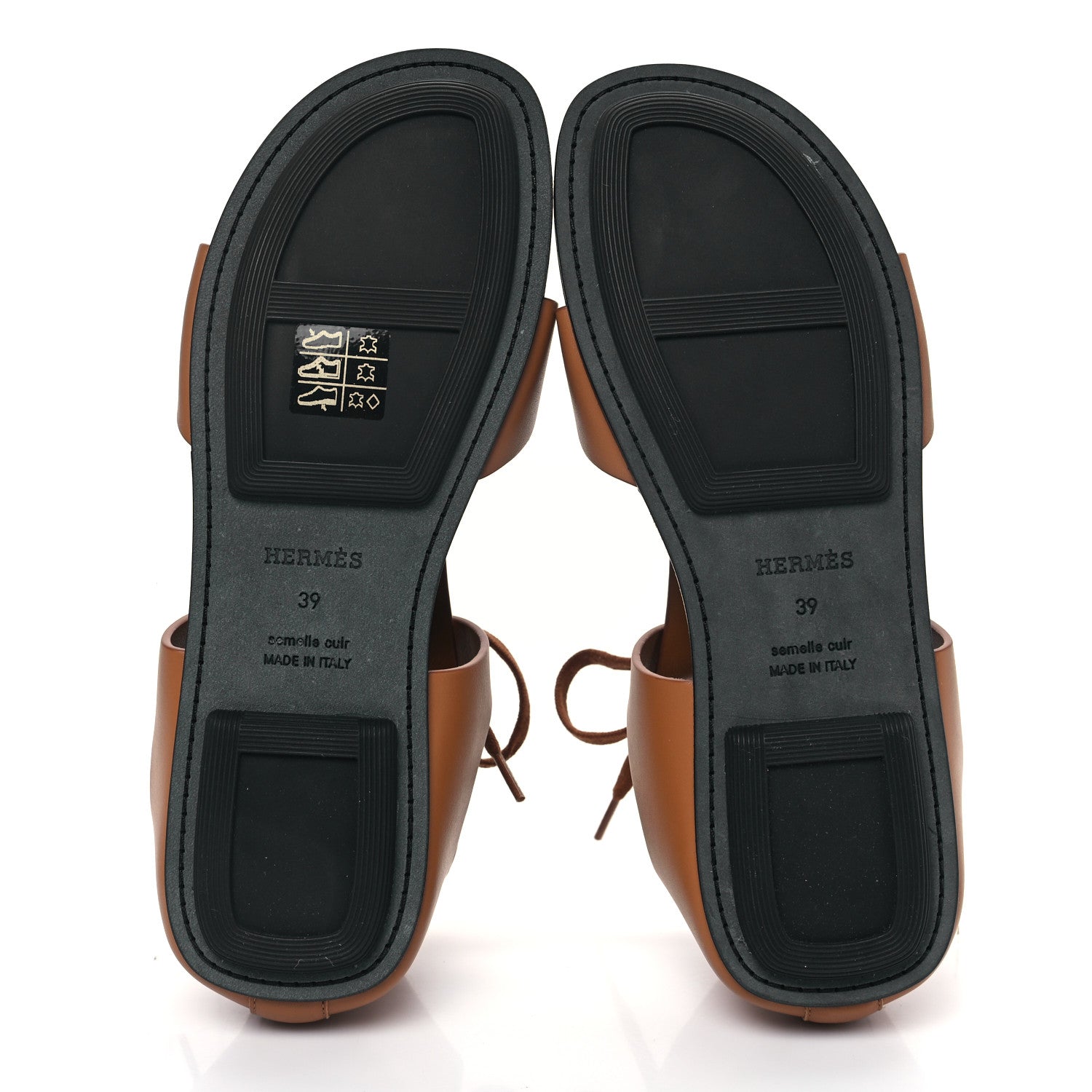 Hermes Calfskin Womens Galates Sandals 39 Naturel 5 of 10