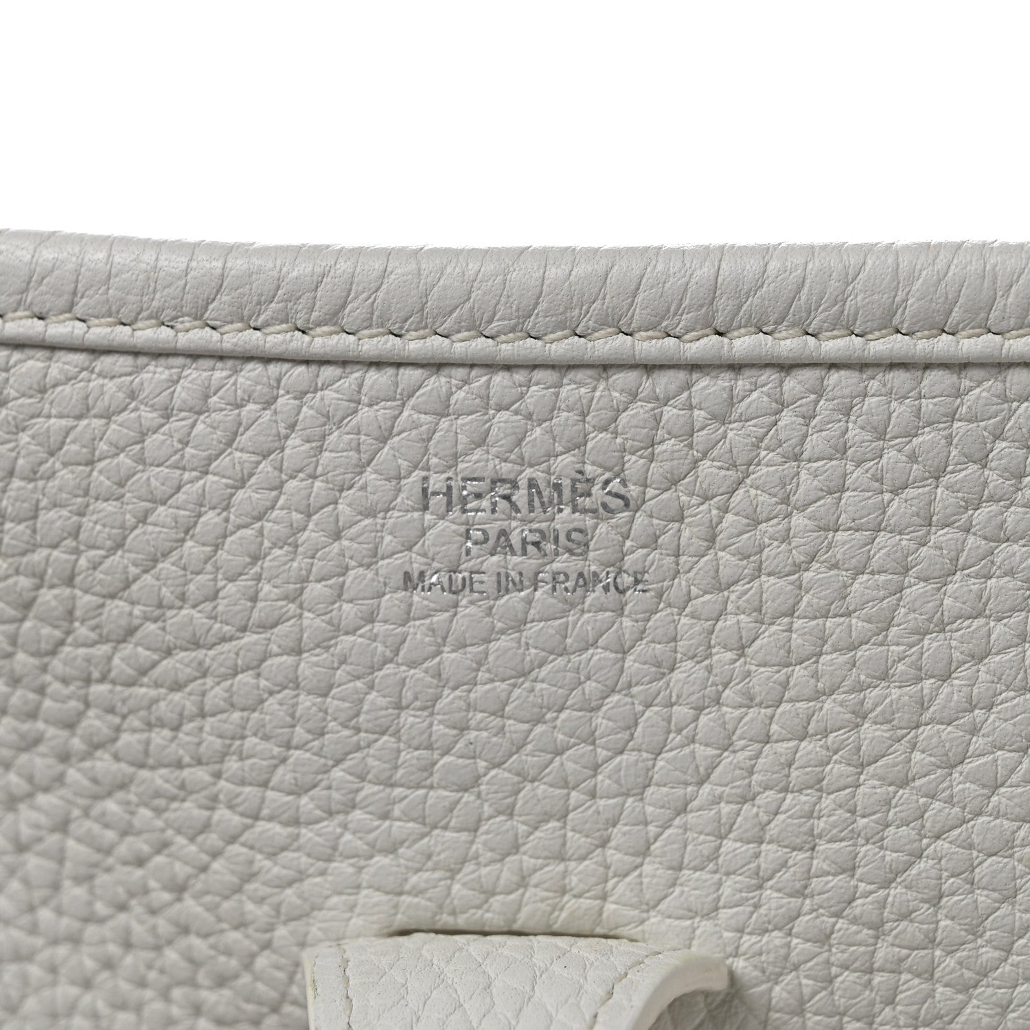 Hermes Taurillon Clemence EVELYNE III PM White 6 of 12