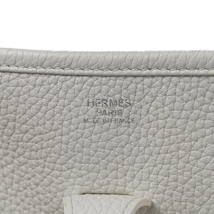 Hermes Taurillon Clemence EVELYNE III PM White 6 of 12