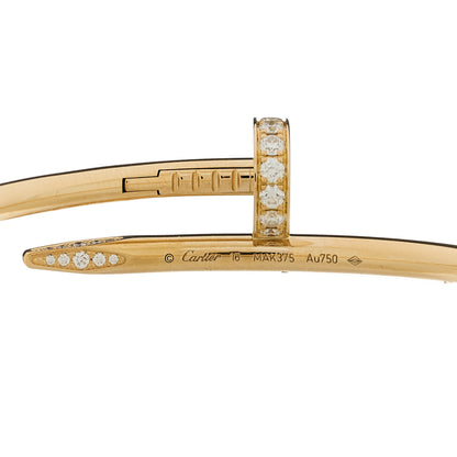 Cartier 18K Yellow Gold Diamond Juste Un Clou Bracelet 16 4 of 4