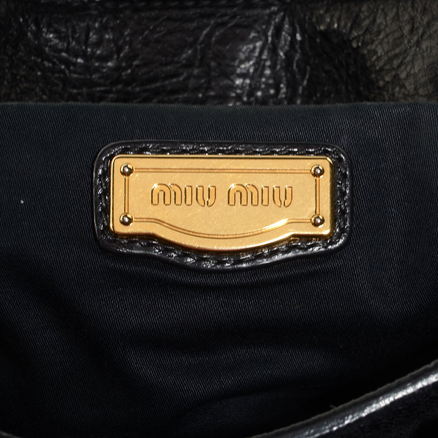 Miu Miu Vitello Lux Medium Bow Bag Nero Black 6 of 9