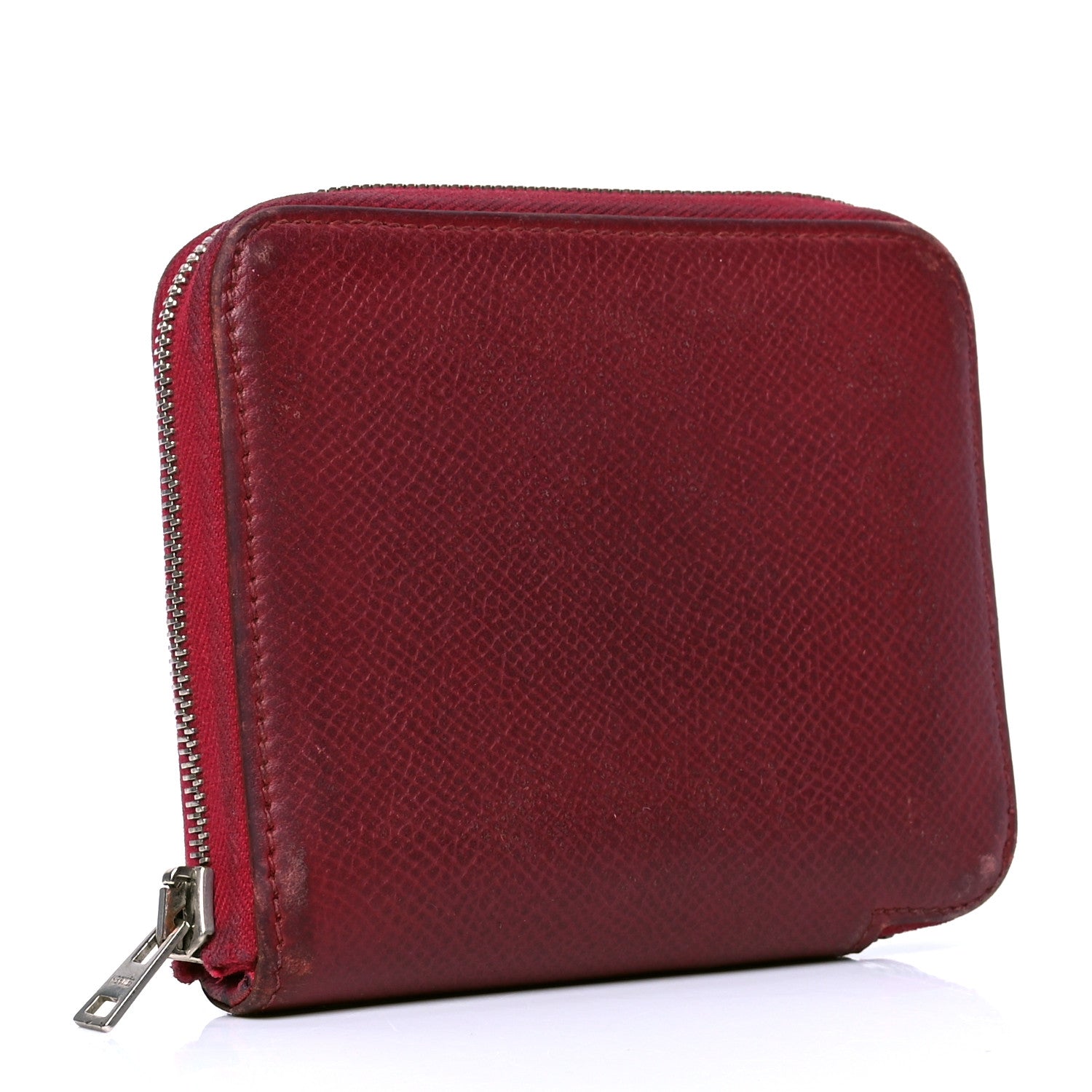 Hermes Epsom Silk'in Compact Wallet Rubis 2 of 5