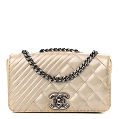 Chanel Patent Quilted Small Coco Boy Flap Light Gold 1 of 11
