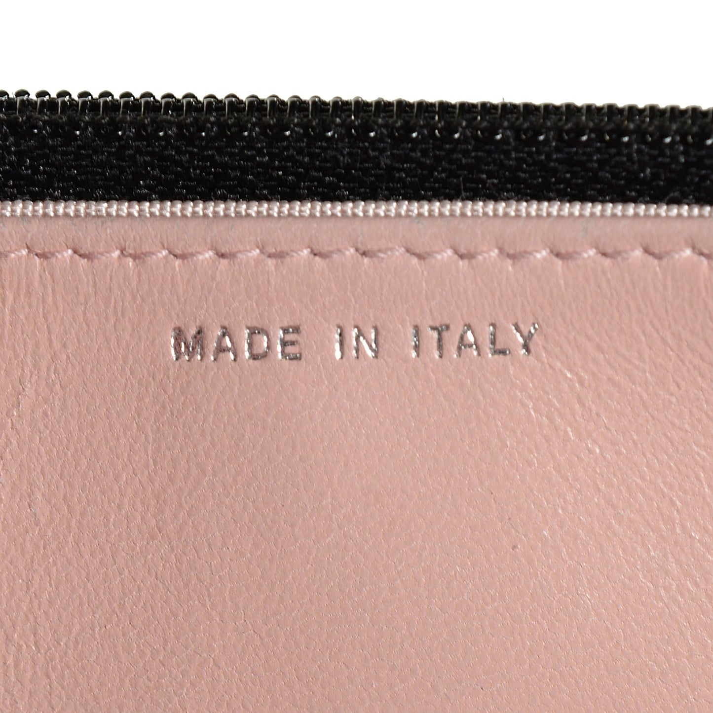 Lambskin Micro Quilted Wallet on Chain WOC Black