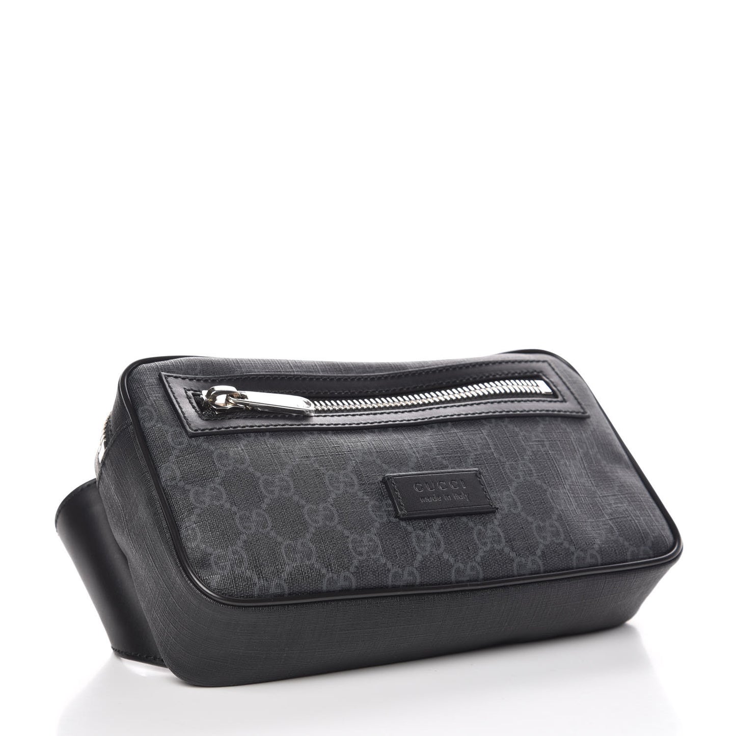 Soft GG Supreme Monogram Web Belt Bag Black Grey