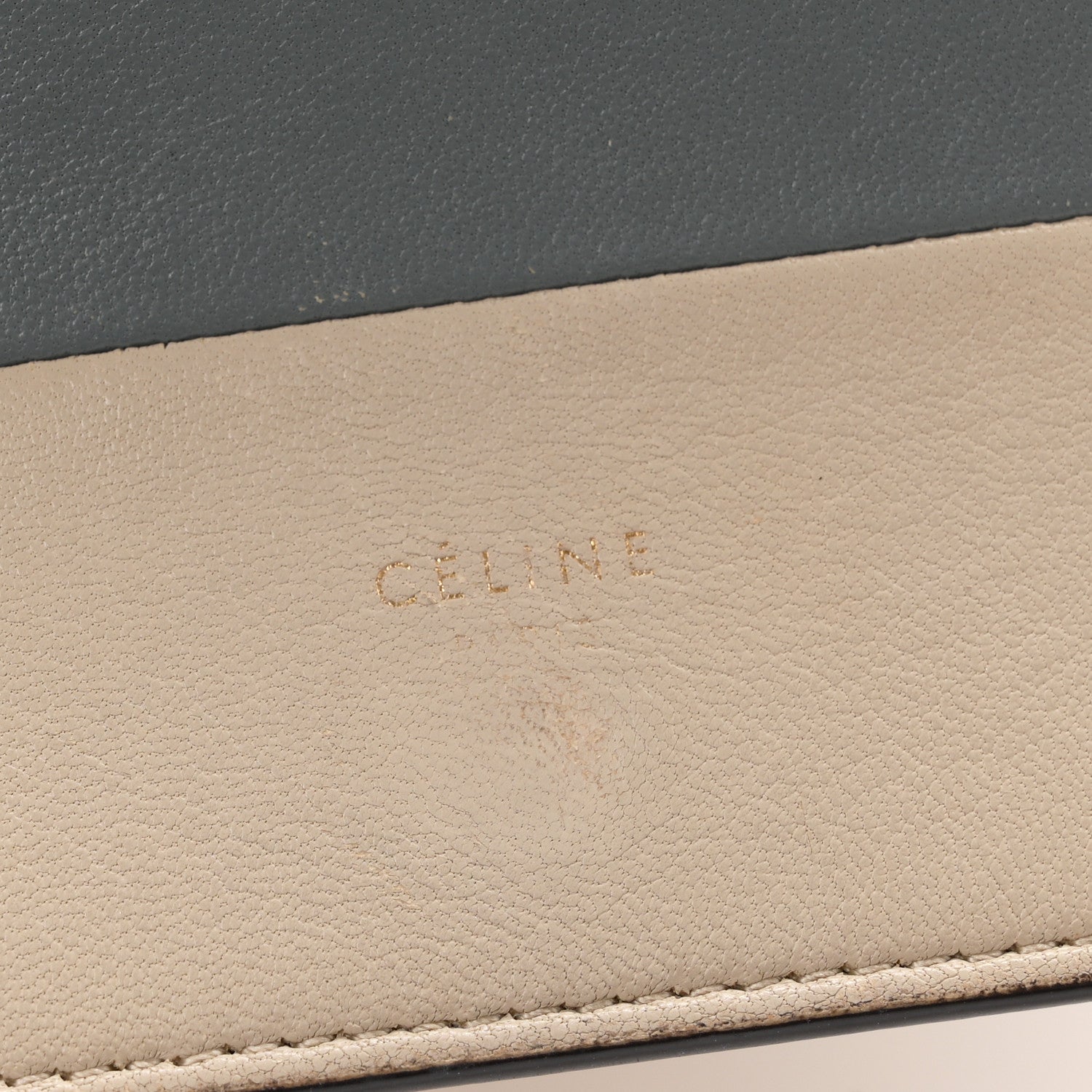Celine Smooth Lambskin Frame Evening Chain Clutch Grey Storm 6 of 11