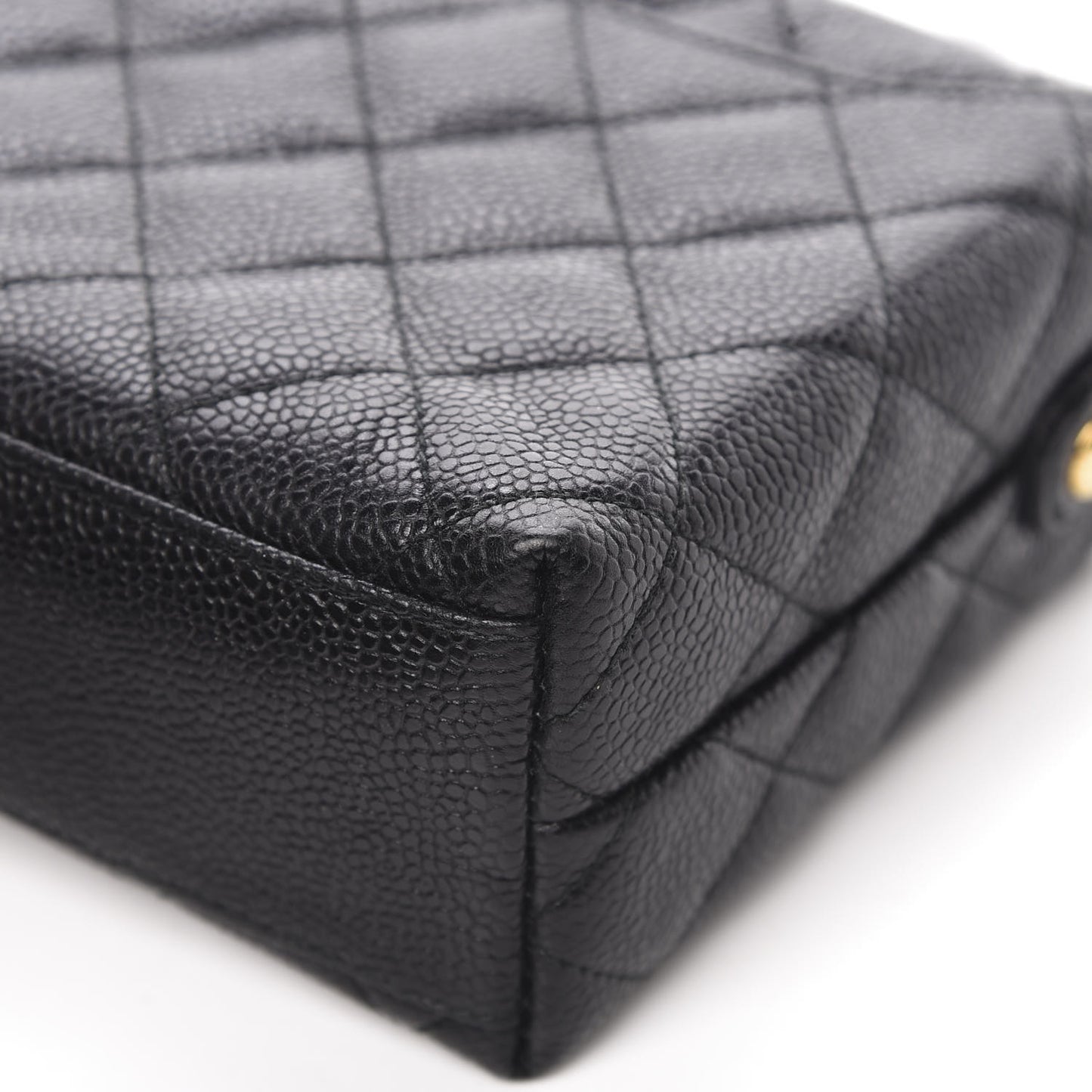 Caviar Quilted Camera Case Black