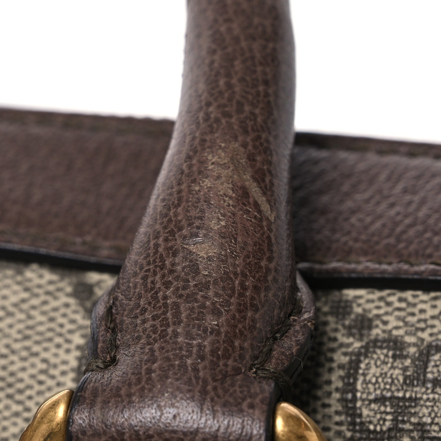 Gucci GG Supreme Monogram Textured Calfskin Web Medium Ophidia Briefcase Beige Ebony New Acero 17 of 19