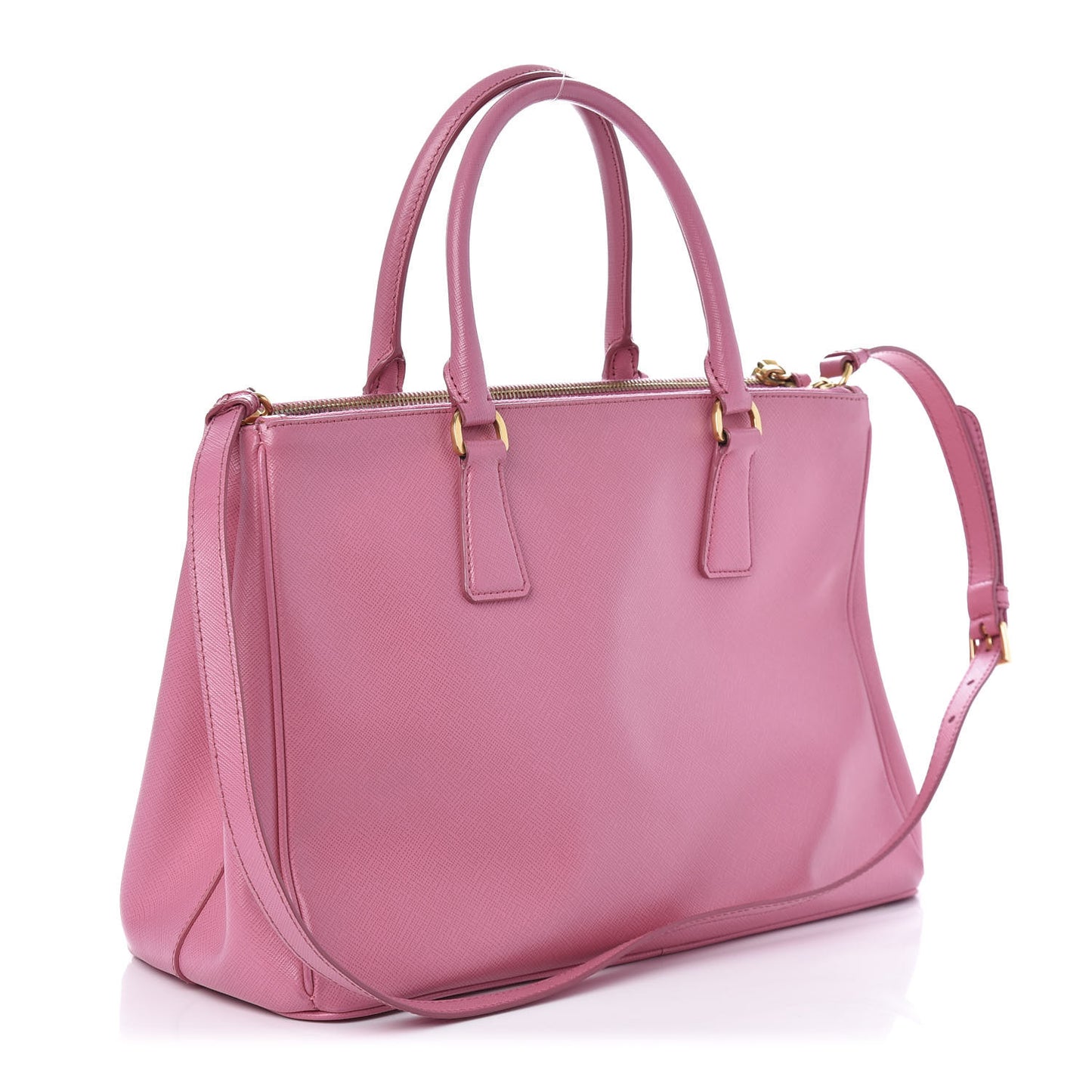 Saffiano Medium Galleria Double Zip Tote Geranio