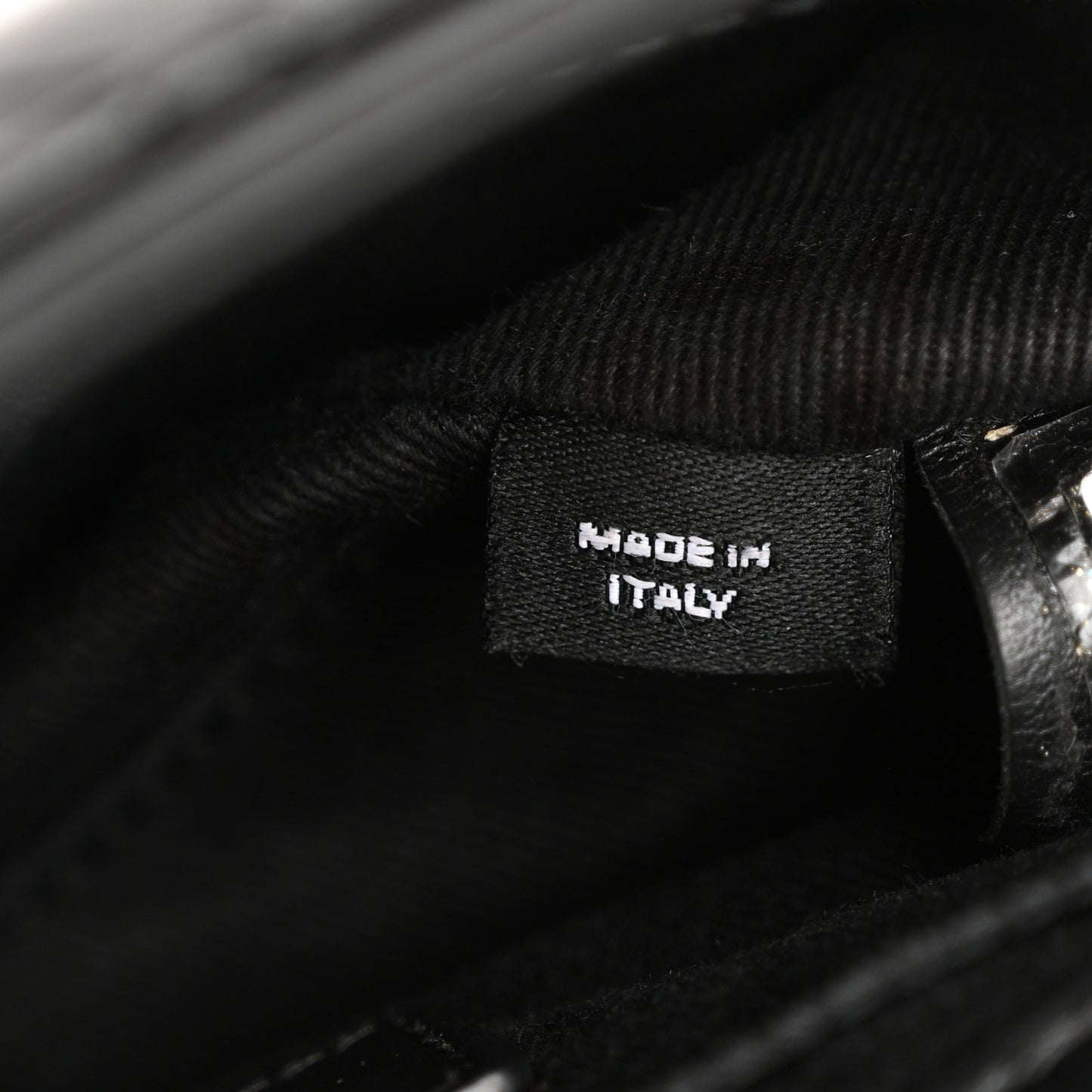 Calfskin Quilted CC Uniform Flap Belt Bag Black