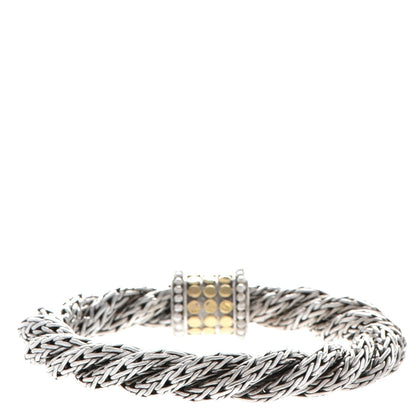 John Hardy Sterling Silver 18K Yellow Gold Classic Chain Dot Bracelet 3 of 4