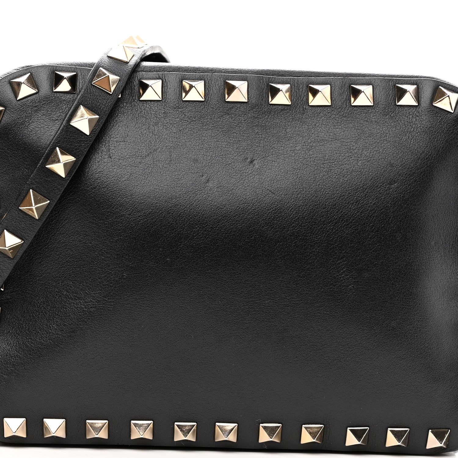 Valentino Garavani Calfskin Rockstud Camera Crossbody Bag Black 8 of 12