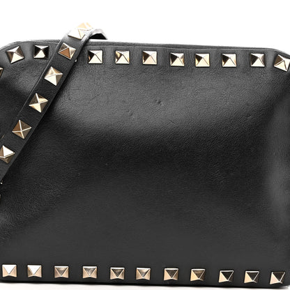 Valentino Garavani Calfskin Rockstud Camera Crossbody Bag Black 8 of 12