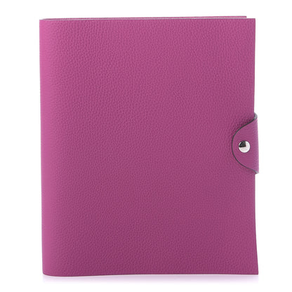 Hermes Togo Ulysse MM Notebook Cover Rose Pourpre 1 of 17