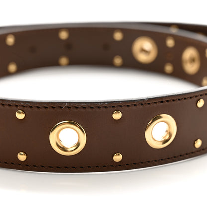 Gucci Faded Calfskin Grommet Double G Belt 80 32 Cuir 8 of 9