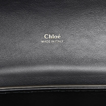 Chloe Calfskin Crocodile Embossed Medium Aby Day Shoulder Bag Full Blue 6 of 9
