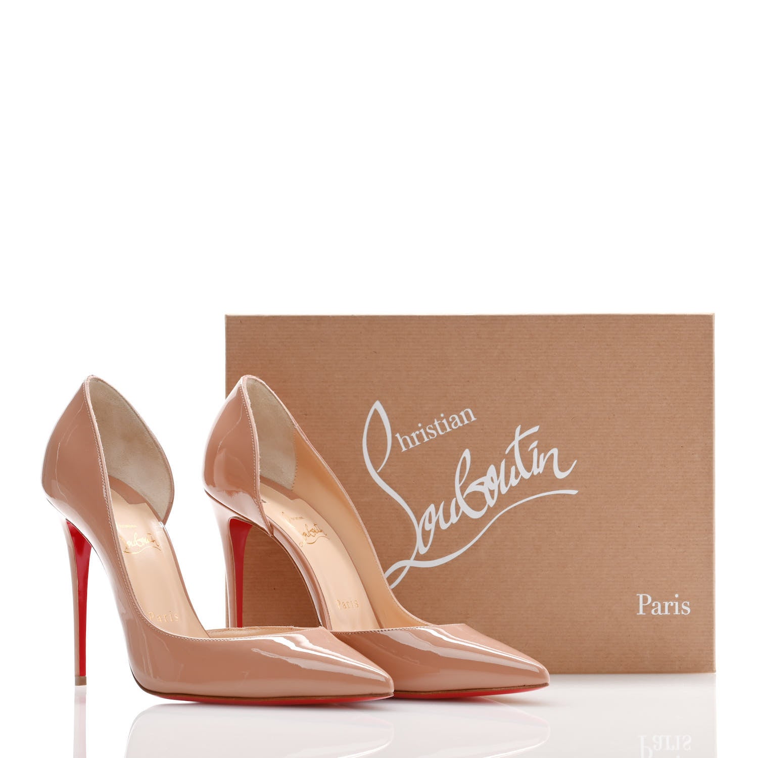 Christian Louboutin Patent Iriza 100 Pumps 40 Nude 9 of 9