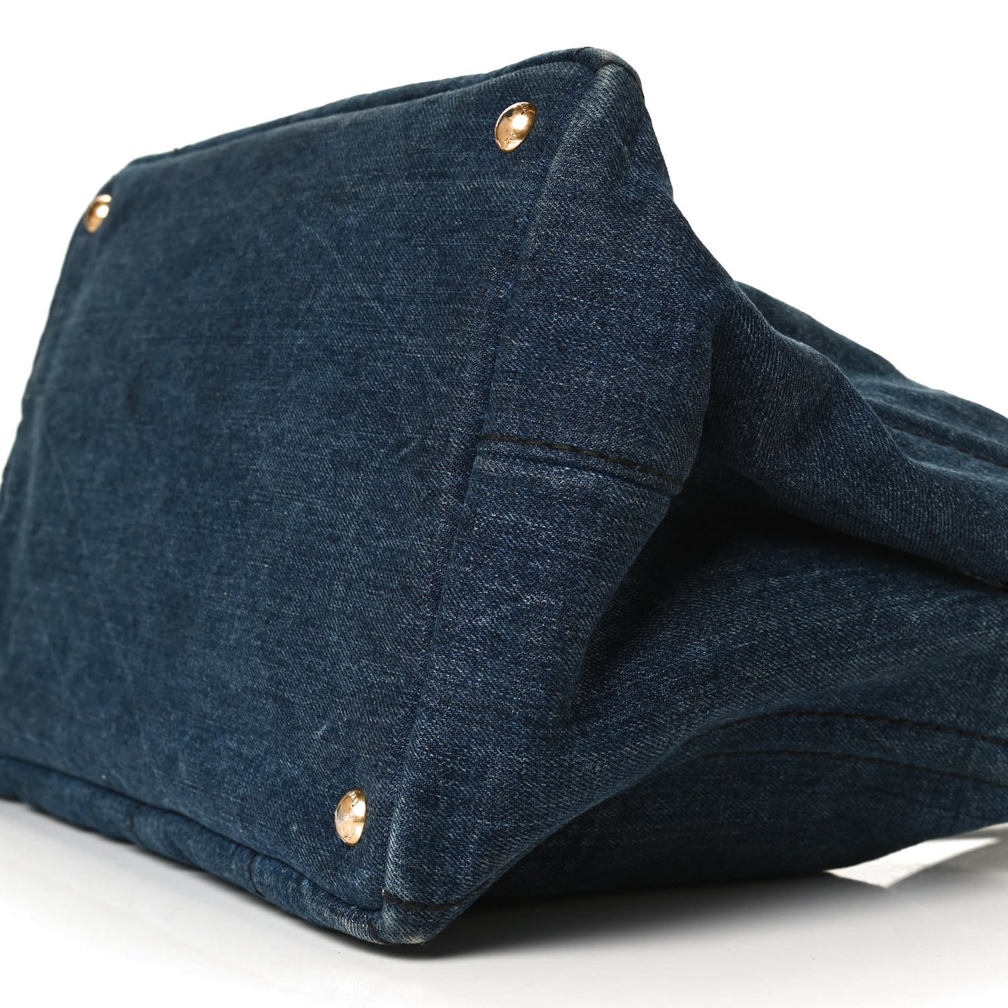 Denim Logo Tote Bleu