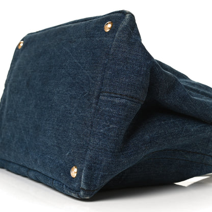 Prada Denim Logo Tote Bleu 8 of 11