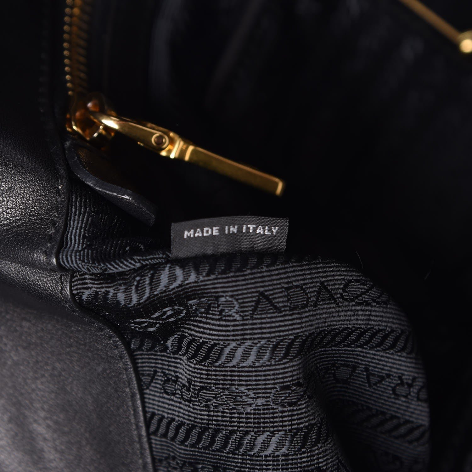 Prada Soft Calf Chain Tote Black 8 of 13