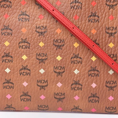 MCM Skyoptic Visetos Mini Crossbody Pouch Spectrum Diamond Cognac Red 10 of 10