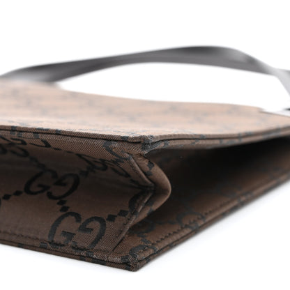 Gucci Nylon Monogram Flat Shoulder Bag Brown 10 of 10