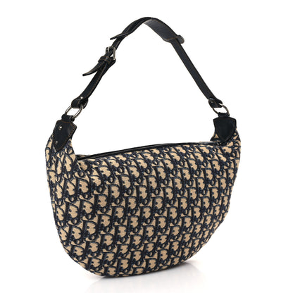 Christian Dior Monogram Buckle Hobo Navy Blue 2 of 8