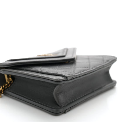 Saint Laurent Lambskin Quilted Monogram Micro Gaby Crossbody Bag Storm 10 of 11