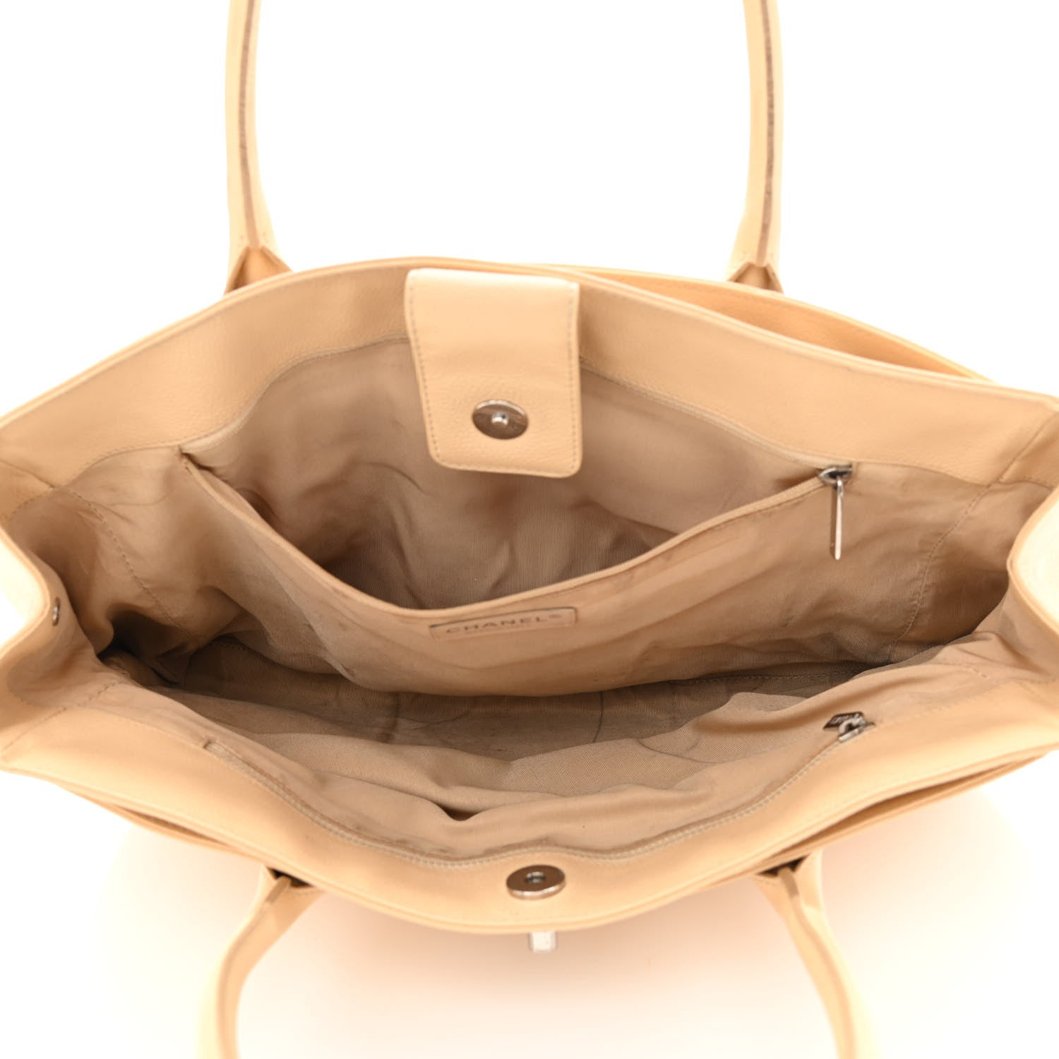 Chanel Calfskin Cerf Executive Shopper Tote Beige Clair 5 of 15
