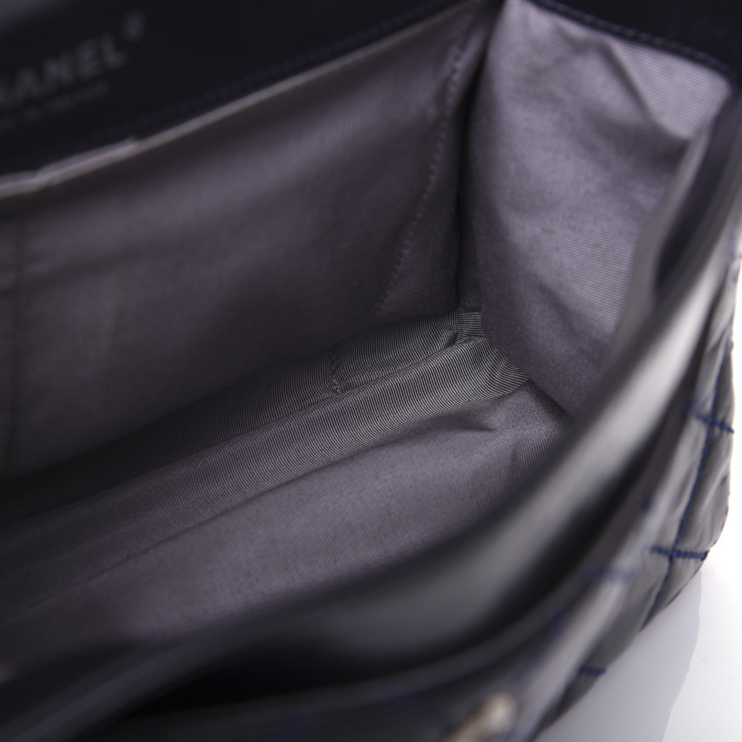 Glazed Calfskin Quilted Surpique 2.55 Reissue Flap Navy