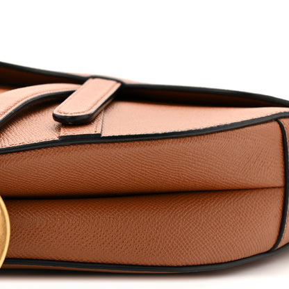 Christian Dior Grained Calfskin Saddle Bag Camello 10 of 10