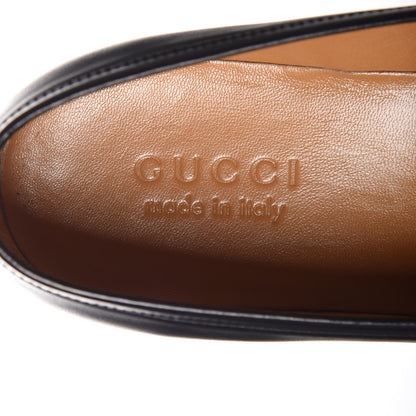 Gucci Calfskin Horsebit Mens Jordaan Loafers 7 Black 7 of 9