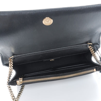 Versace Calfskin Palazzo Crystal Chain Evening Bag Black 5 of 6
