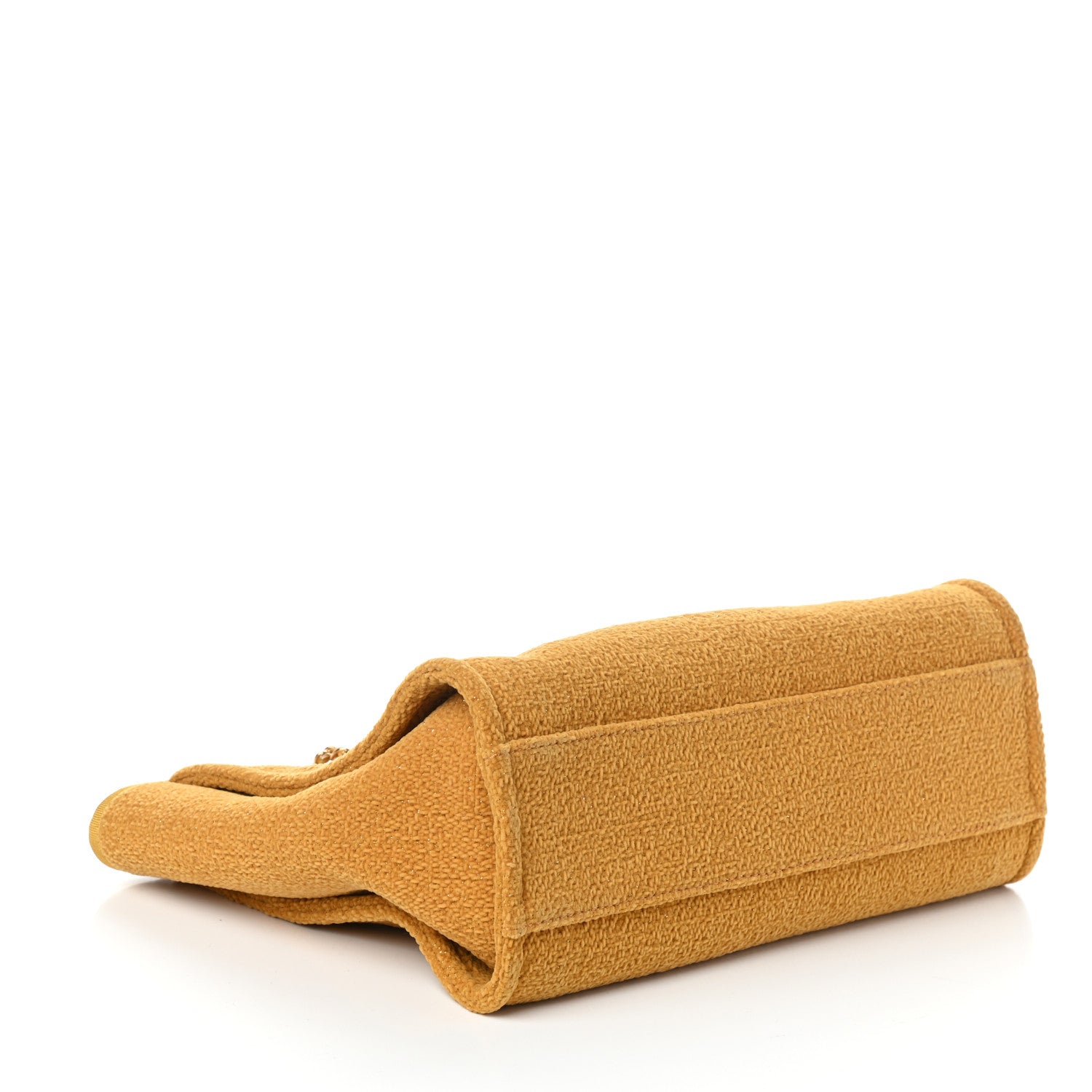 Chanel Lurex Canvas Small Deauville Tote Yellow 4 of 9