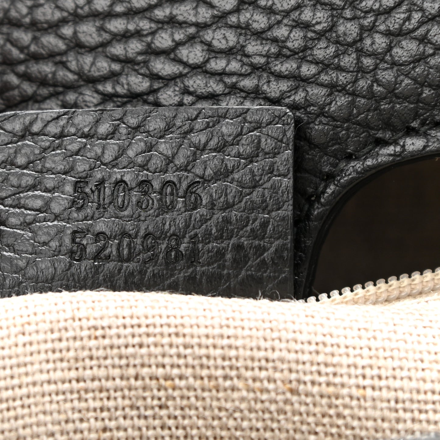 Dollar Calfskin Medium Interlocking G Top Handle Shoulder Bag Black