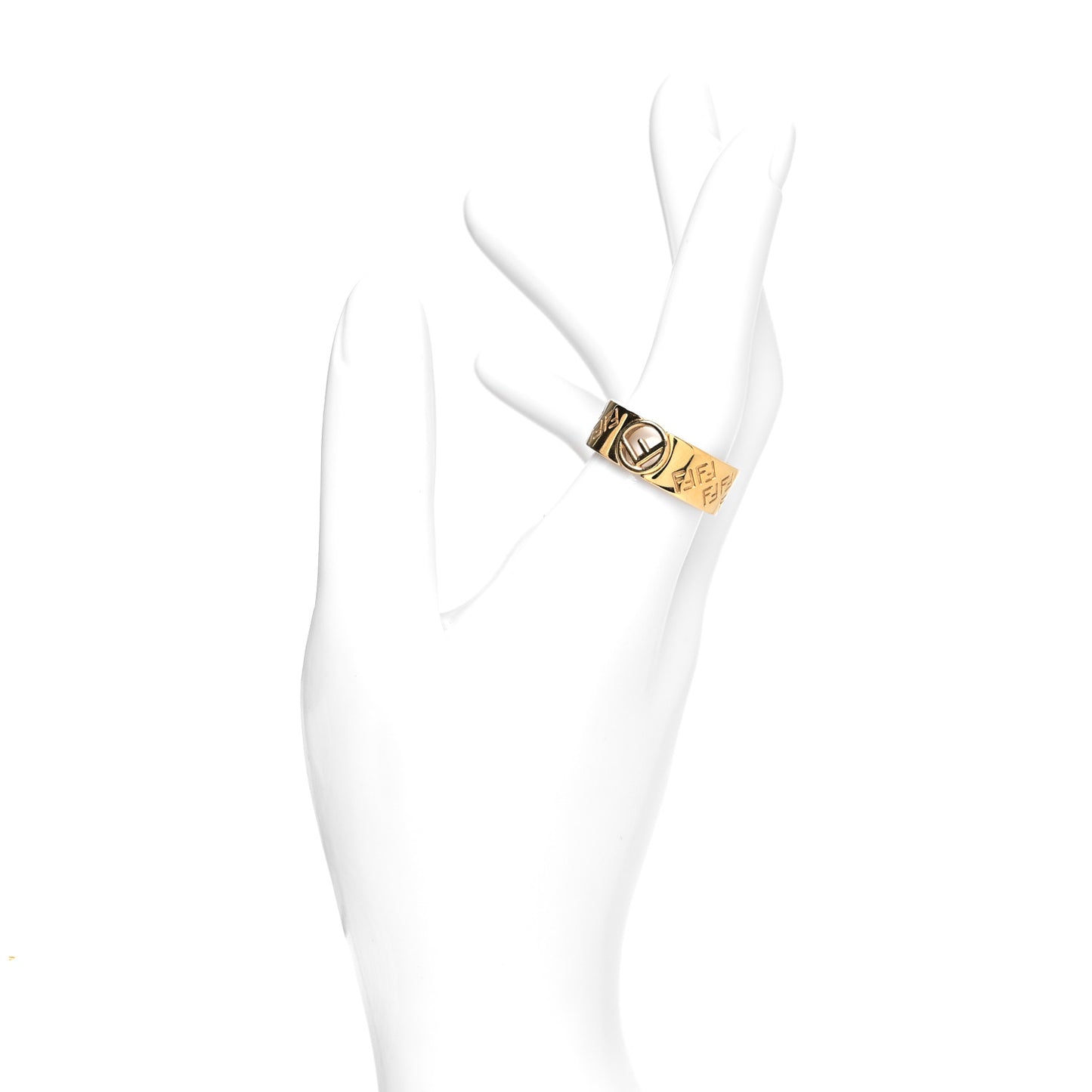 Metal FF Ring L Gold