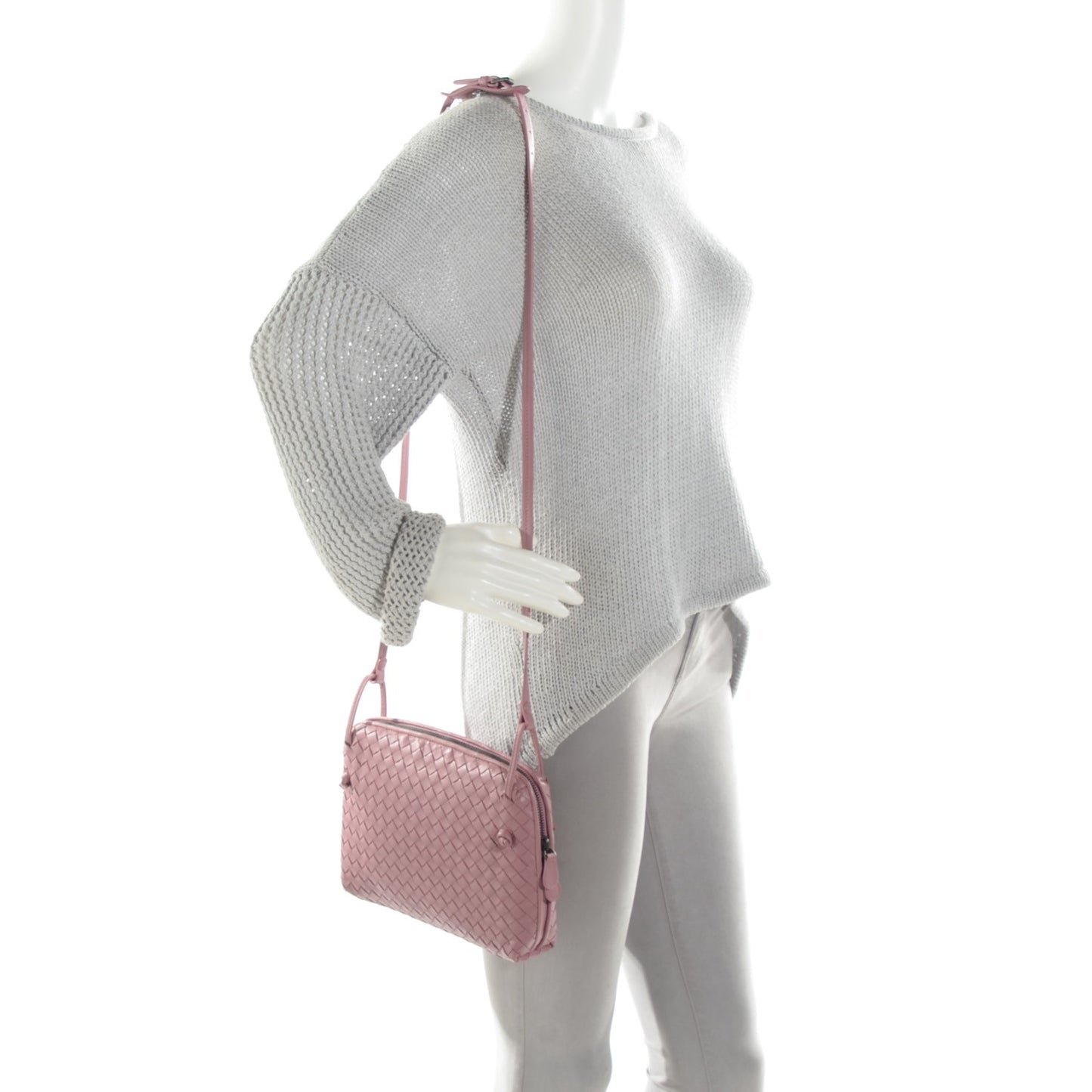 Nappa Intrecciato Pillow Crossbody Bag Watteau