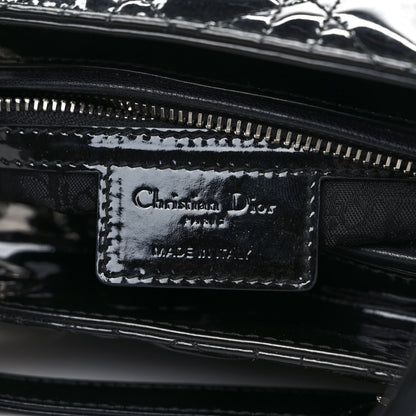 Christian Dior Patent Cannage Medium Lady Dior Black 8 of 10