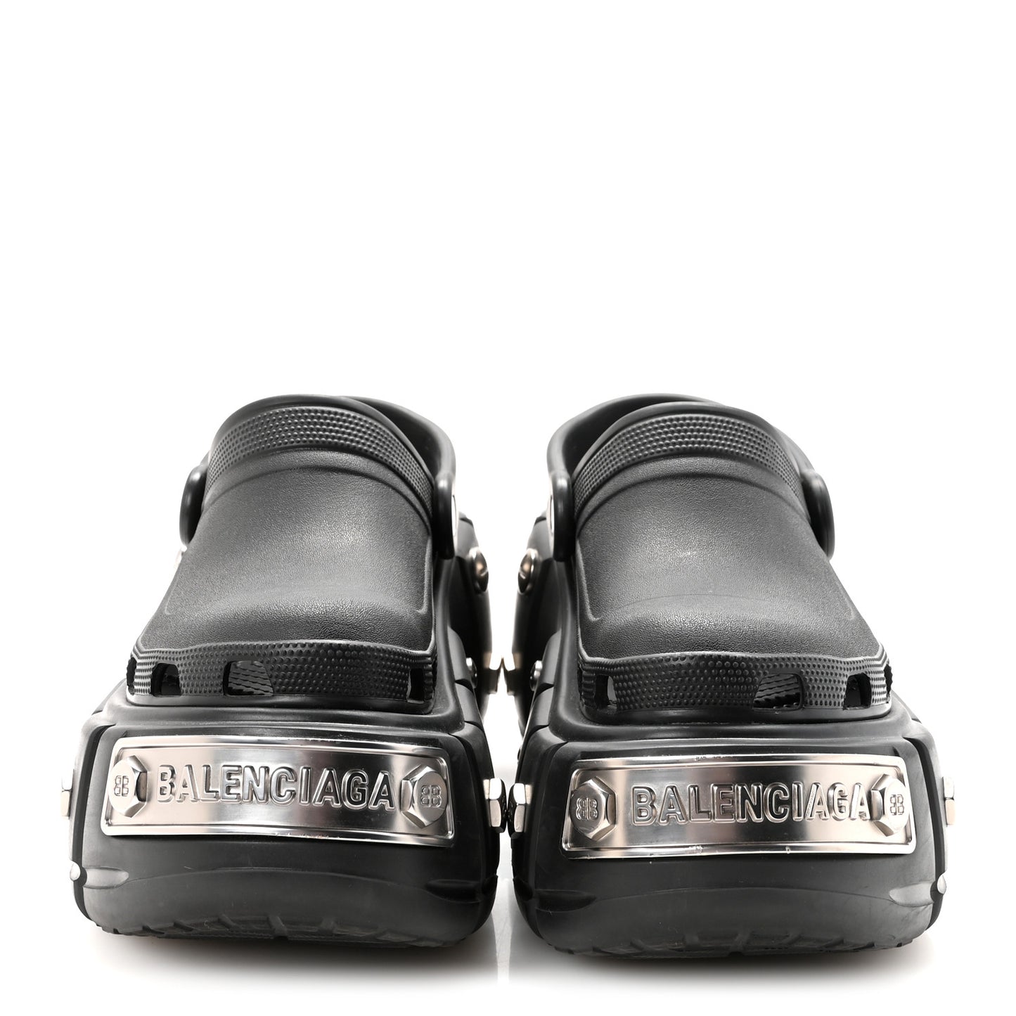 X CROCS Rubber Hardcroc Platform Sandals 39 Black