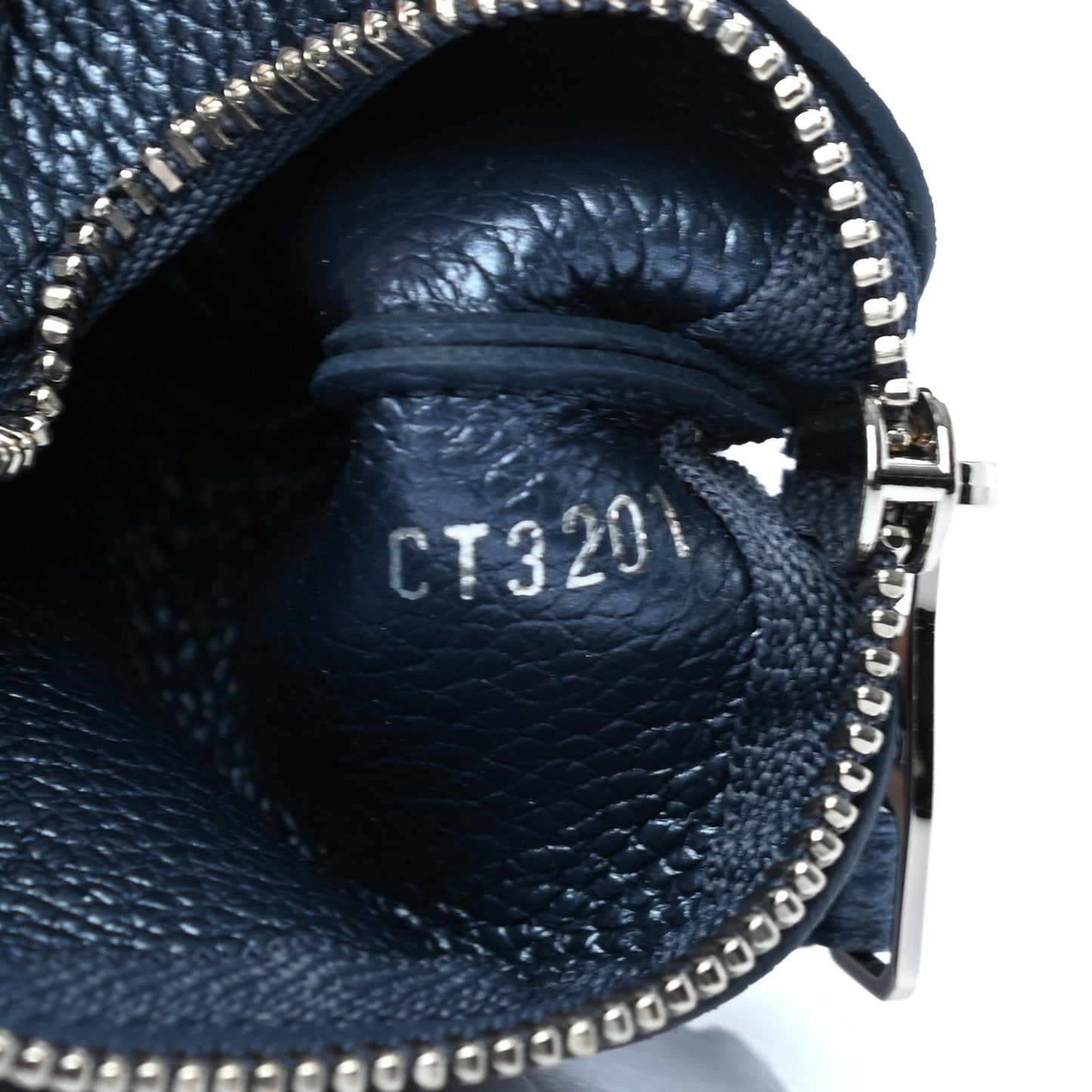 Metallic Empreinte Monogram Giant Key Pouch Navy Nacre