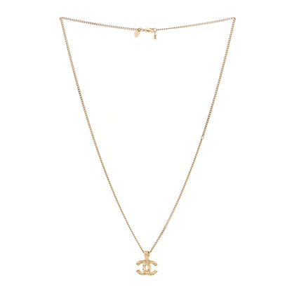 Chanel Tweed Effect CC Necklace Gold 3 of 4