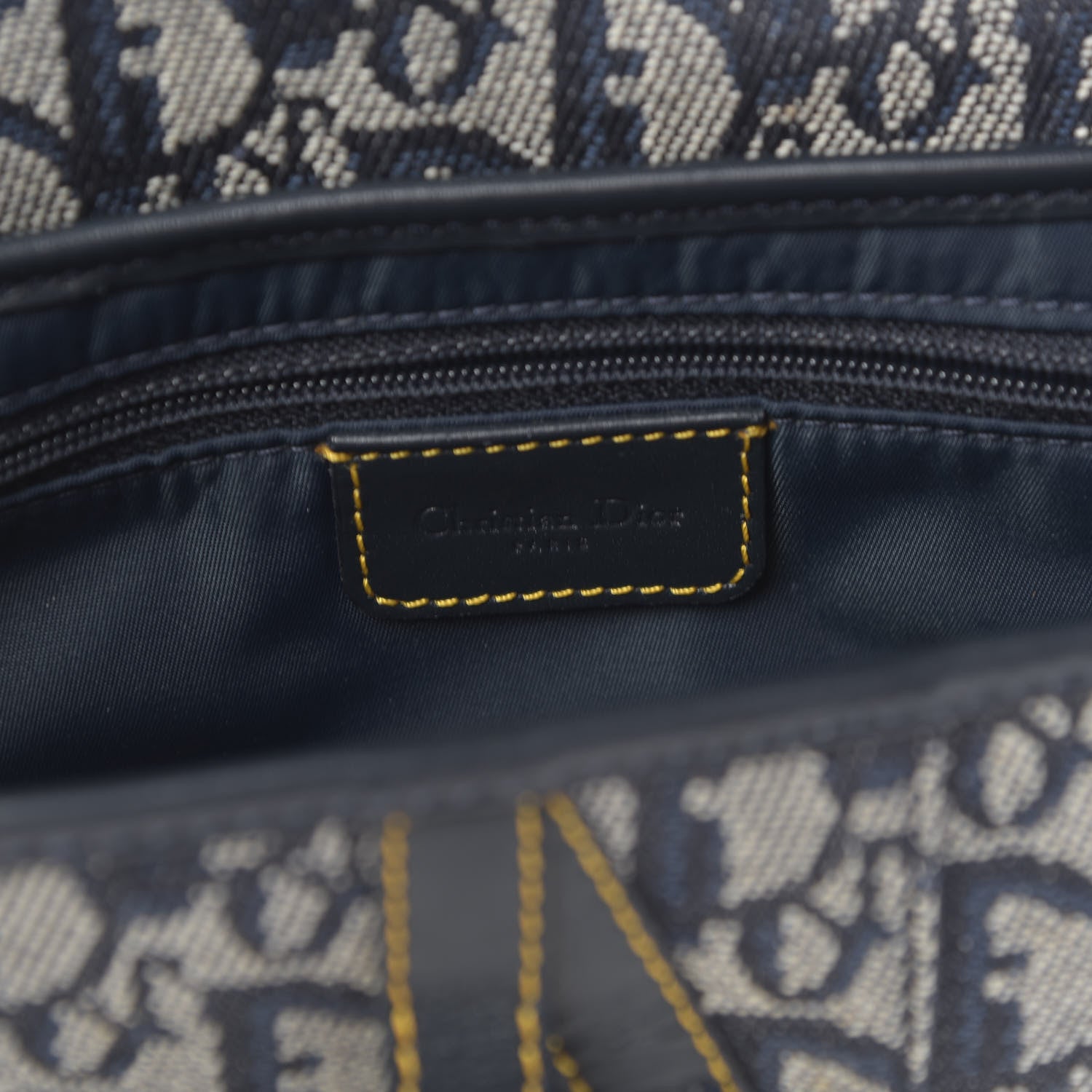 Christian Dior Monogram Saddle Bag Blue 6 of 11