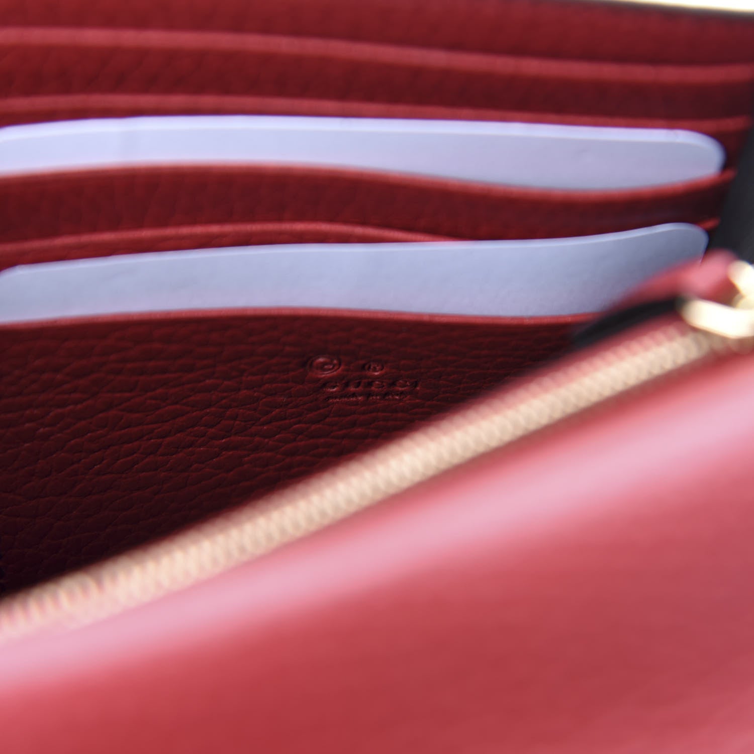Gucci Dollar Calfskin Medium Betty Chain Wallet Red 8 of 11