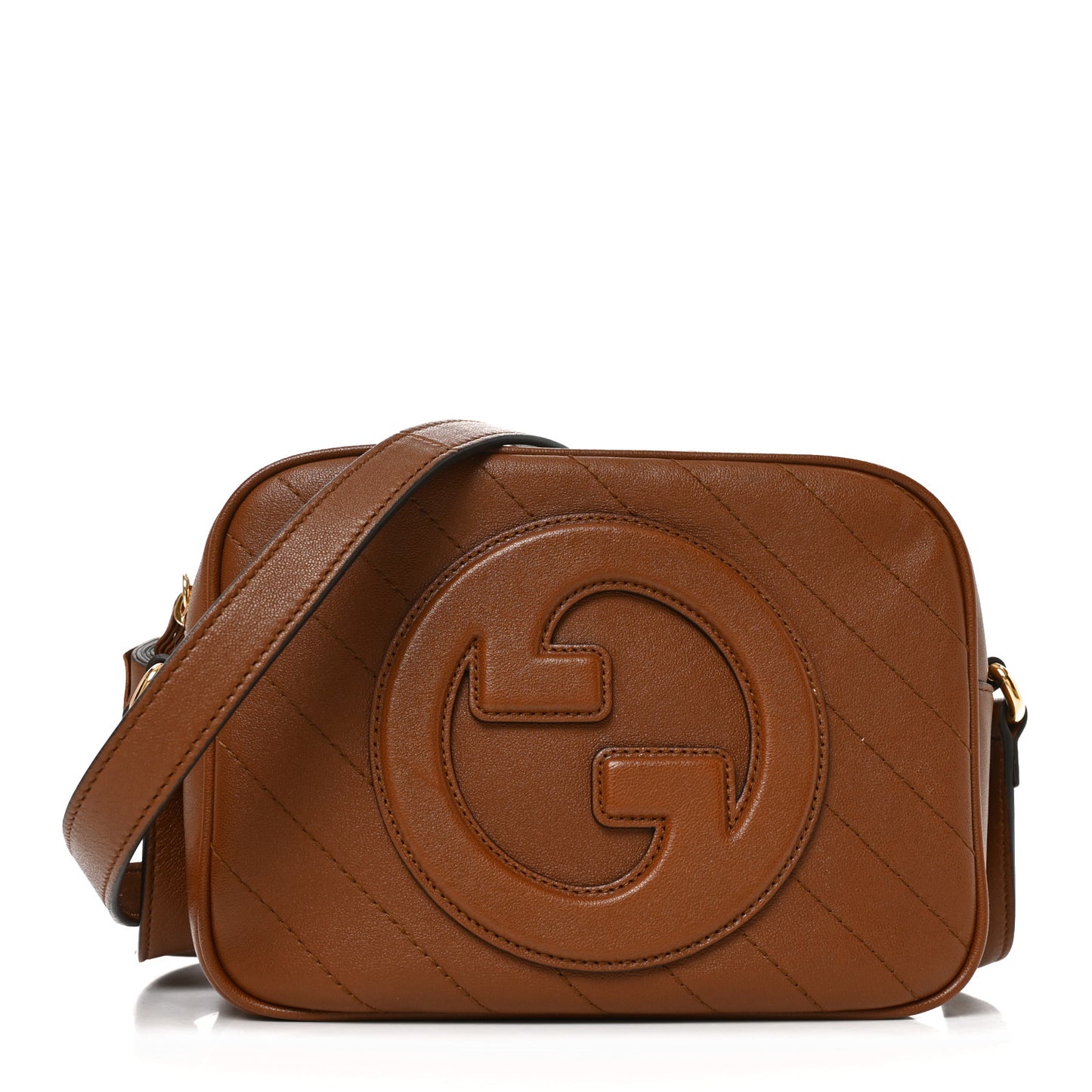 Sakai Be Green Calfskin Diagonal Stitched Small Blondie Shoulder Bag Cuir