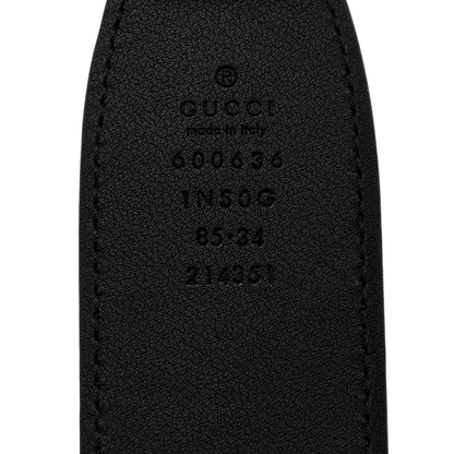 Gucci Efesto Leather Horsebit 25mm Belt 85 34 Black 5 of 6