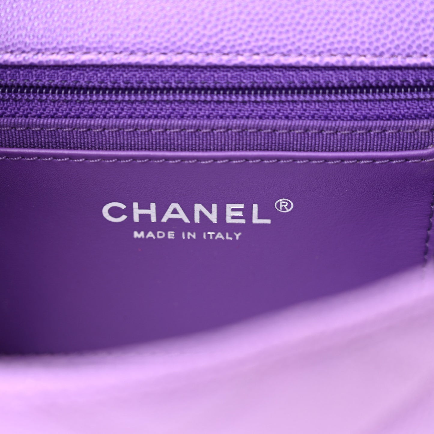 Shaded Caviar Quilted My Everything Small Flap Purple Light Purple